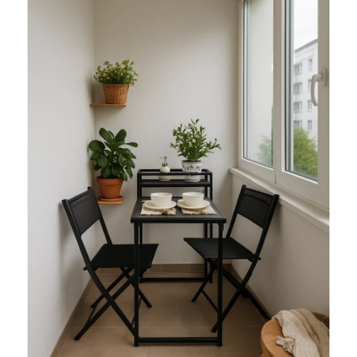 Комплект балконних меблів Jumi Kirbi з тумбою + 2 крісла