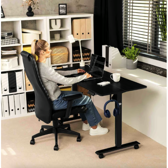 Компьютерный стол с регулируемой высотой Di Volio Amone черный