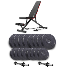 Набір Elitum Titan гантелі 2х31кг з лавою Hop-Sport HS-2030 HB