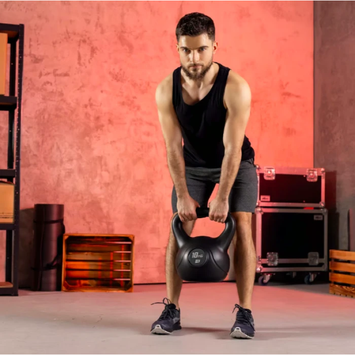 Гиря виниловая Hop-Sport 18кг HS-PB0018KB