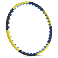 Хулахуп Hop-Sport HS-080HH с массажером 110см черно-желтый