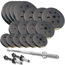 Набір зі штангою та гантелями Besport PowerPro 89кг (гриф 167см)