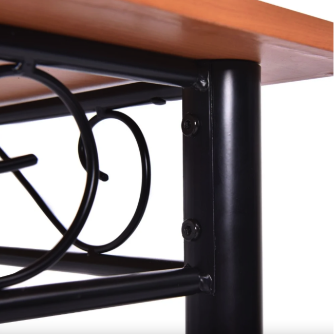 Комплект мебели Costway Sofi стол и 4 мягких бежевого стула.