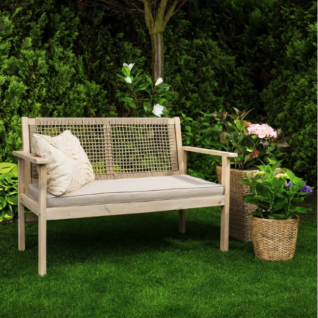 Садовая скамейка Di Volio Teracina со спинкой бежевый