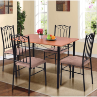 Комплект мебели Costway Sofi стол и 4 мягких бежевого стула.