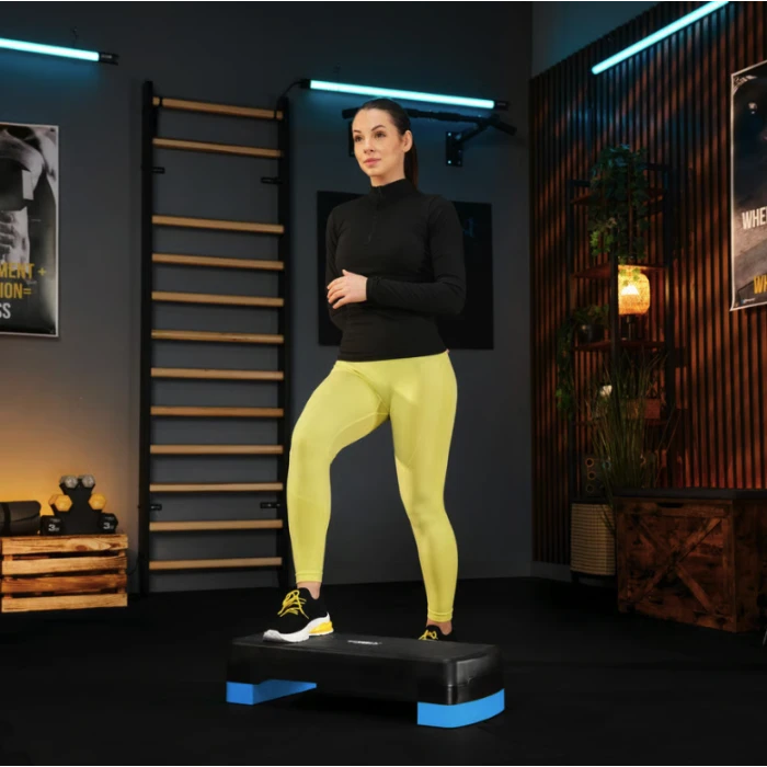 Степ платформа Trex Sport TX-030AS 3 рівнева чорно-блакитна