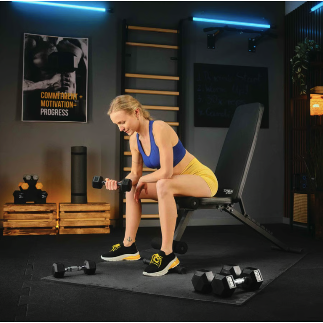 Мат-пазл EVA 1см Trex Sport TX-010PM - 24 частин чорний