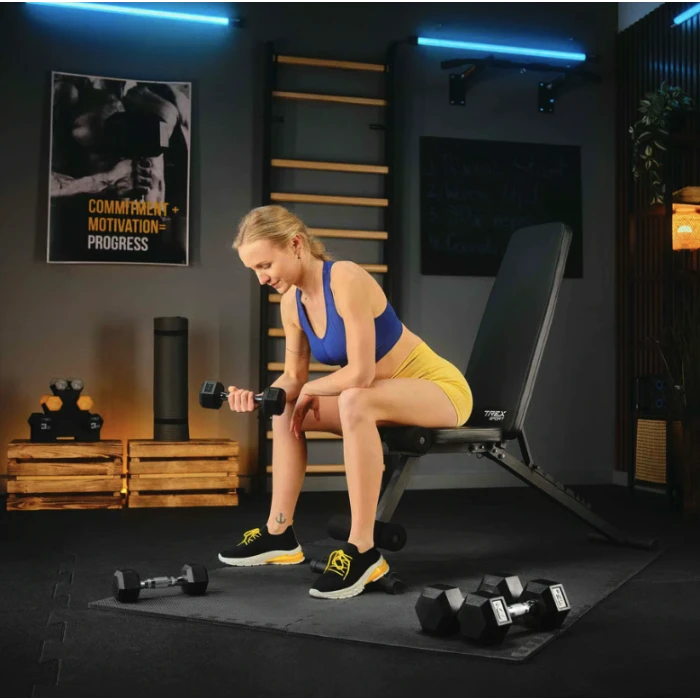 Мат-пазл EVA 1см Trex Sport TX-010PM - 24 частей черный