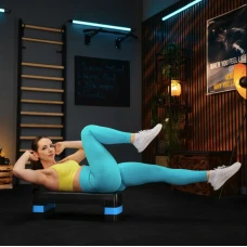 Степ платформа Trex Sport TX-030AS 3 рівнева чорно-блакитна