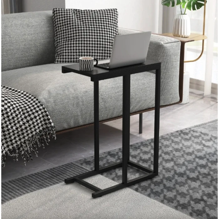 Журнальный столик Costway Vittsjo приставной в стиле Loft черный