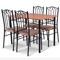 Комплект мебели Costway Sofi стол и 4 мягких бежевого стула.