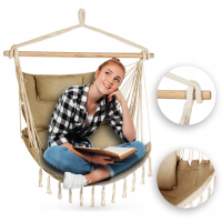 Бразильское кресло - гамак Outtec Boho Sois XXL бежевый
