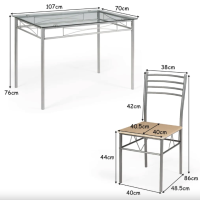 Комплект мебели Costway Corners обеденный стол со стульями