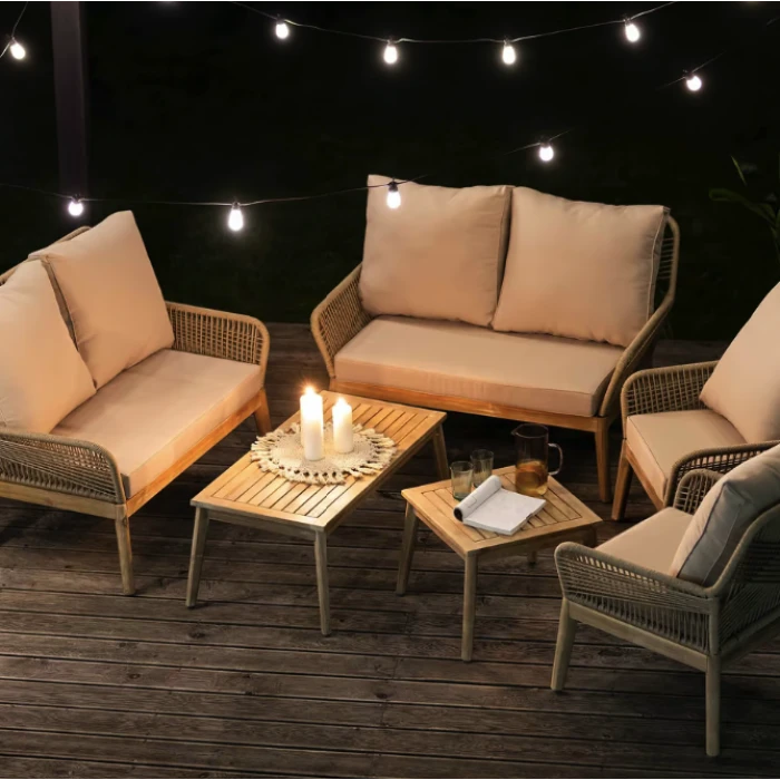 Комплект садових меблів Di Volio Akaia бежевий