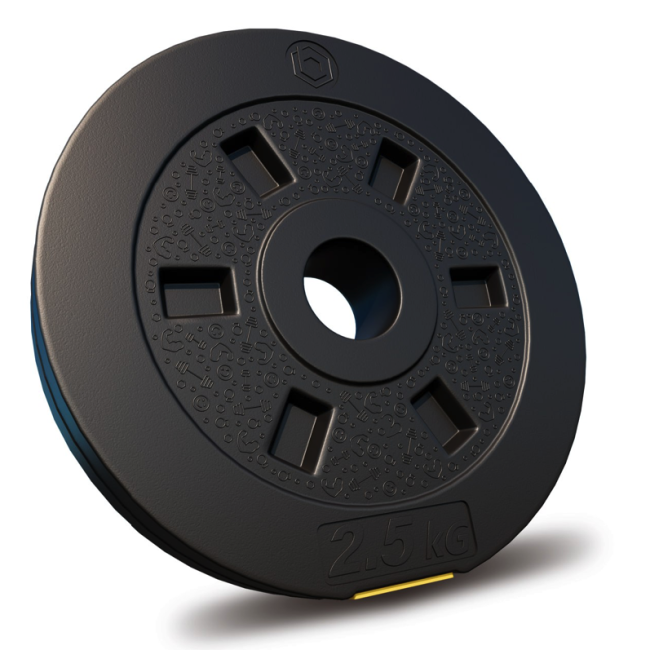 Сет композитных дисков Besport PowerPro 10 (4х2,5кг) для гантелей и штанг.