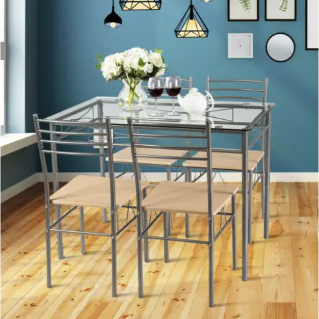 Комплект меблів Costway Corners обідній стіл з стільцями