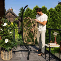 Підвісне крісло-кокон Di Volio Beluno бежевий