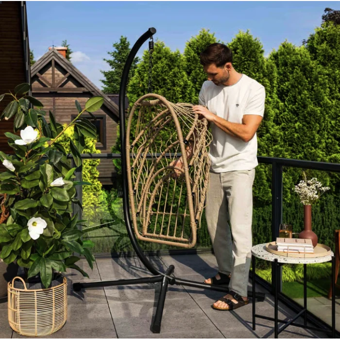 Підвісне крісло-кокон Di Volio Beluno бежевий