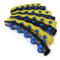 Хулахуп Hop-Sport HS-080HH с массажером 110см черно-желтый