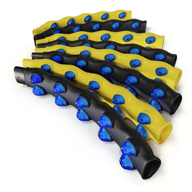 Хулахуп Hop-Sport HS-080HH с массажером 110см черно-желтый