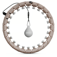 Хулахуп Hop-Sport HS-106HH массажный с утяжелителем бежевый