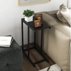 Журнальный столик Costway Vittsjo приставной в стиле Loft черный
