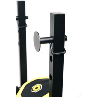 Тренировочная скамейка Besport WB-003 горизонтальная для жима со стойкой под штангу.