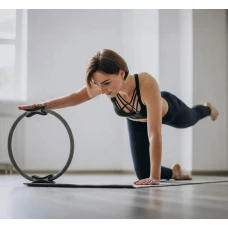 Кільце для пілатесу Gymtek армоване скловолокно 38см сірий