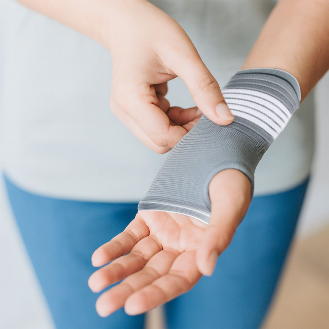 Фиксатор запястья и ладони Gymtek размер М серый