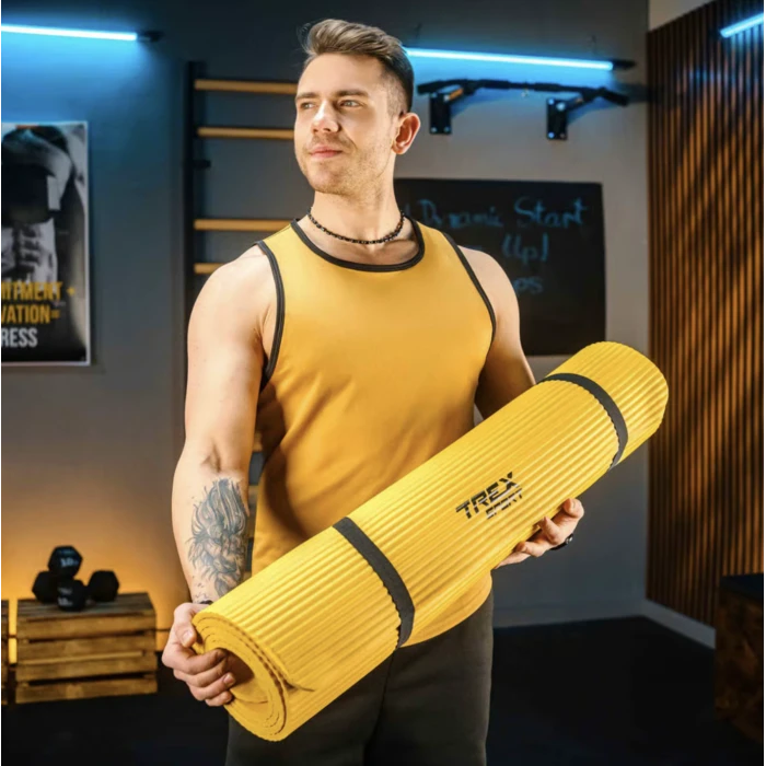 Коврик для йоги TX-019NGM NBR 1см 190х80 желтый