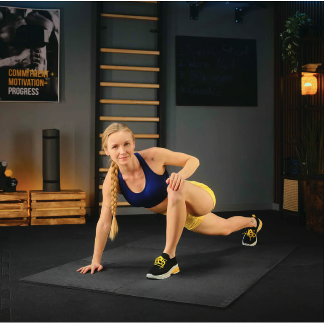 Мат-пазл EVA 1см Trex Sport TX-010PM - 24 частин чорний