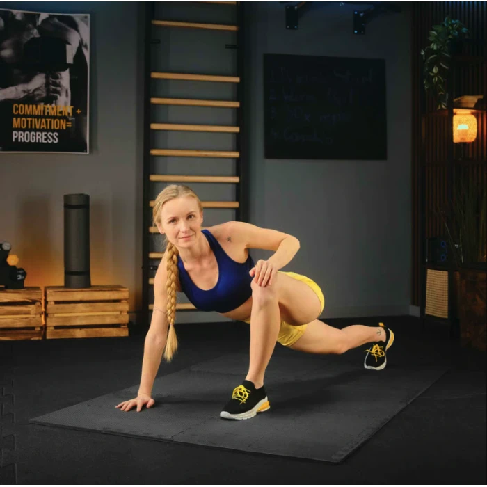 Мат-пазл EVA 1см Trex Sport TX-010PM - 24 частей черный