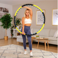 Хулахуп Hop-Sport HS-080HH с массажером 110см черно-желтый