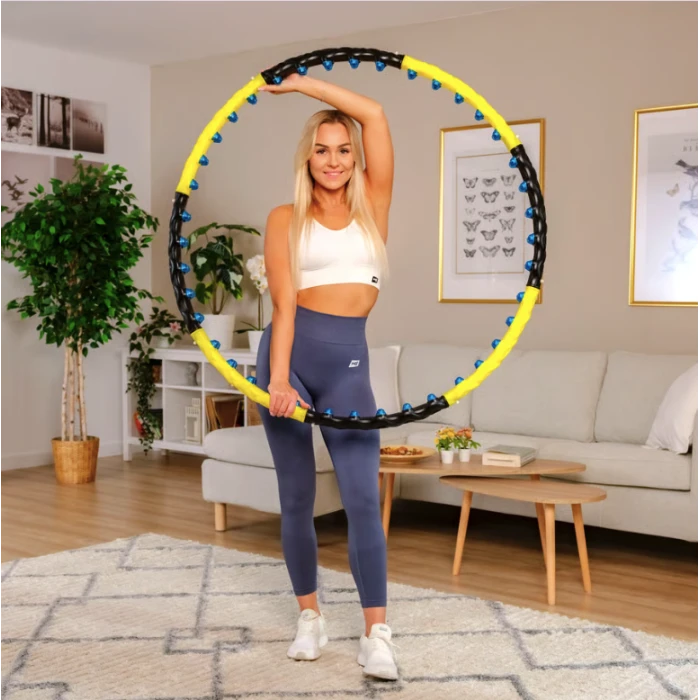 Хулахуп Hop-Sport HS-080HH з масажером 110см чорно-жовтий