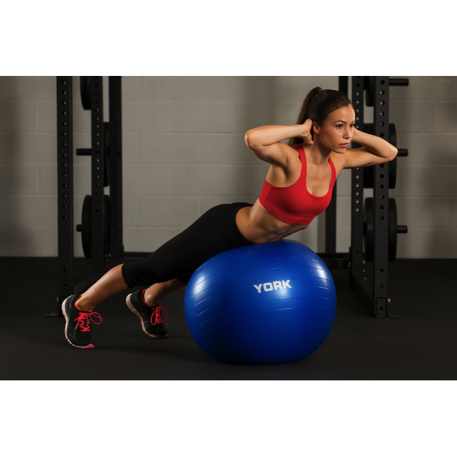 Фітбол York Fitness 65см синій + насос