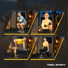 Гантеля шестигранная прорезиненная TX-100RD Trex Sport 10кг