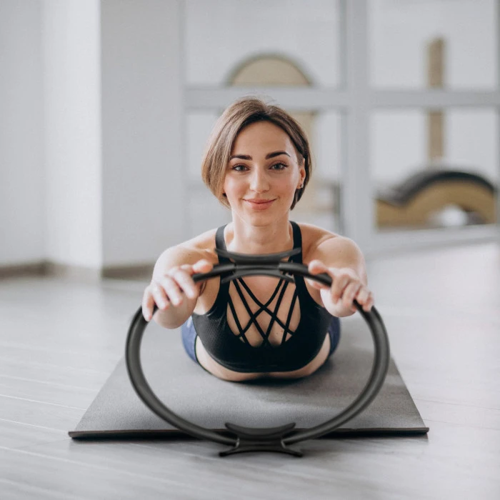 Кільце для пілатесу Gymtek армоване скловолокно 38см чорний