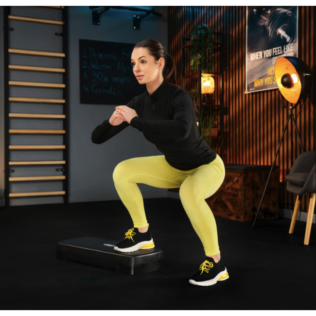 Степ платформа Trex Sport TX-030AS 3 уровня черно-голубая