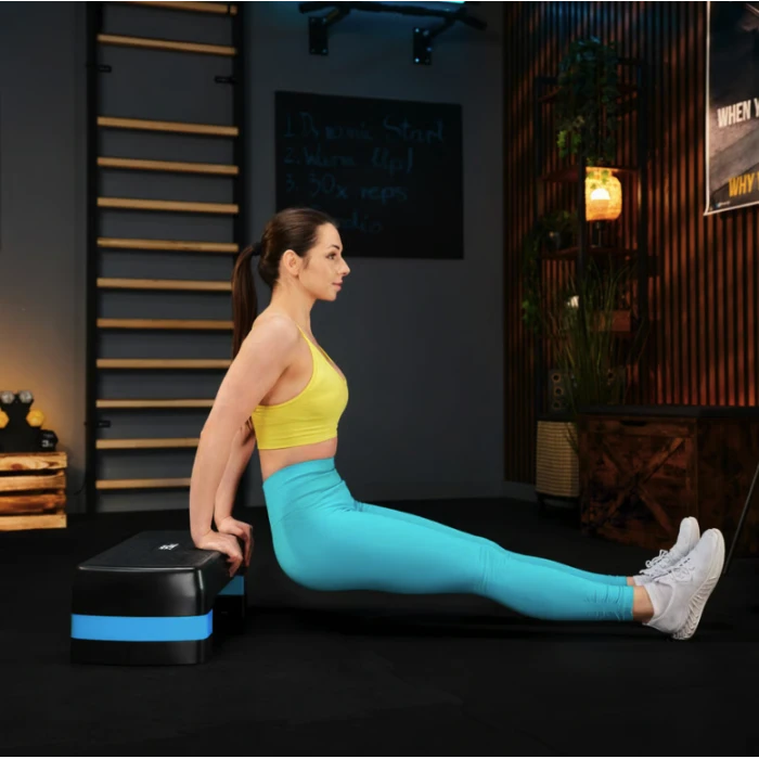 Степ платформа Trex Sport TX-030AS 3 рівнева чорно-блакитна