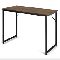 Письменный стол Costway Homart со стальным каркасом коричневый