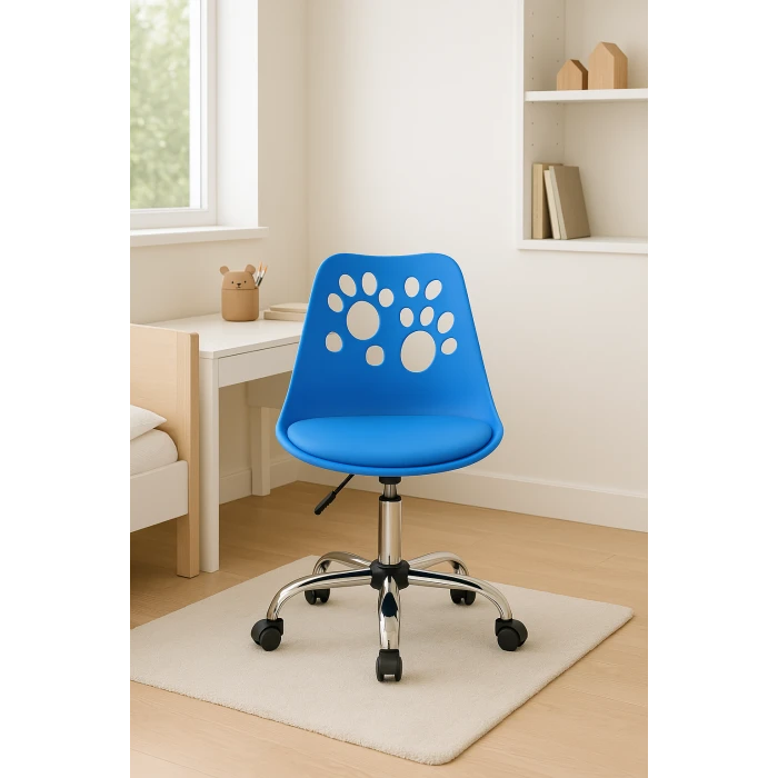 Офісне крісло Leobert Print синій