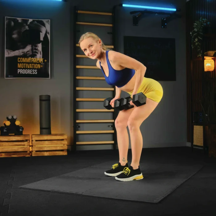 Мат-пазл EVA 1см Trex Sport TX-010PM - 24 частей черный