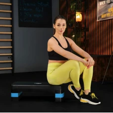 Степ платформа Trex Sport TX-030AS 3 рівнева чорно-блакитна