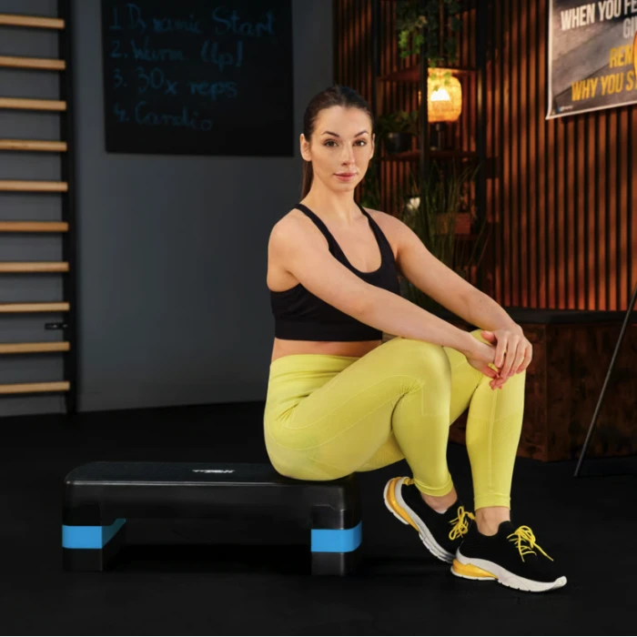 Степ платформа Trex Sport TX-030AS 3 рівнева чорно-блакитна