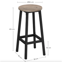 Барний стілець Leobert Halmar 2 штуки в стилі Loft