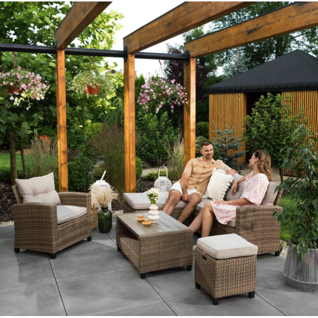 Комплект садових меблів Di Volio Dalmia бежевий/кремовий