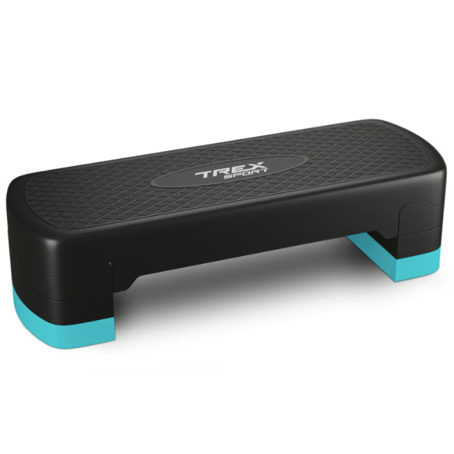 Степ платформа Trex Sport TX-030AS 3 уровня черно-голубая