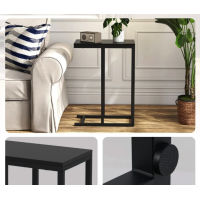 Журнальний столик Costway Vittsjo приставний в стилі Loft чорний
