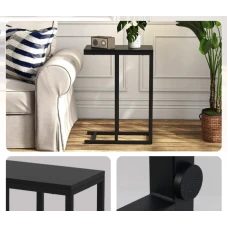 Журнальный столик Costway Vittsjo приставной в стиле Loft черный