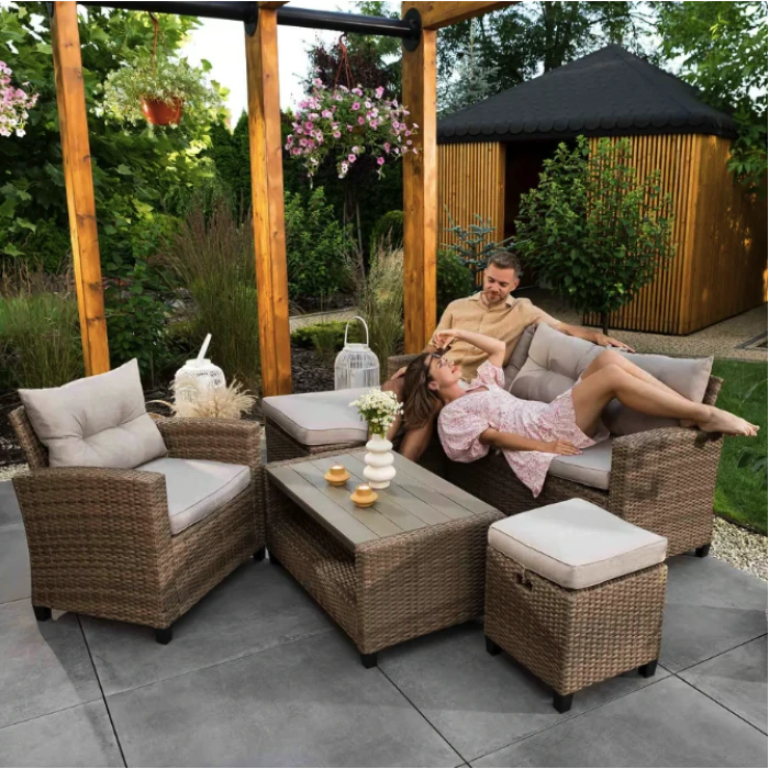 Комплект садових меблів Di Volio Dalmia бежевий/кремовий